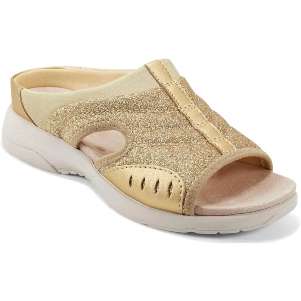 NWB Easy Spirit Traciee Slip On Sandals Gold Size 10